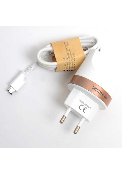 Subutu Tiger 2000 Mah 2 İn 1 Micro Ev Şarj Seti - Beyaz Beyaz