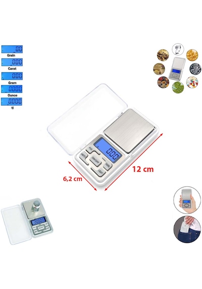 Plt Küçük Dijital Hassas Cep Ölçeği Mücevher Vb. Terazisi Lcd Kuyumcu Tartısı Sayma Modlu Max: 300 Gr