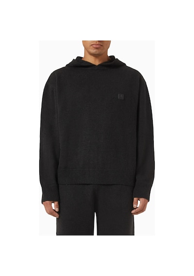 Maniere De Voir Eiffel Hoodie, Örgü Kapüşonlu Üst, Işlemeli Logo Ve Yivli Detaylar Siyah