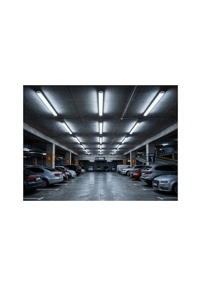 10 Adet -48w 120cm Led Lineer Bant Armatür Beyaz Işık Otopark Mağaza Ofis Aydınlatma Flöresan,yatay Bant Armatür 6500k Beyaz Işık Sıva Üstü Tavan Aydınlatması