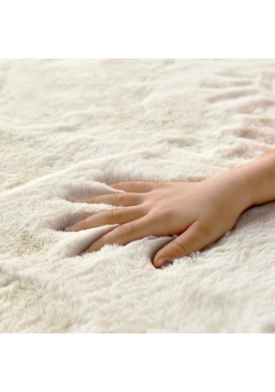 Saraz Halı Peluş Halı Soft Krem