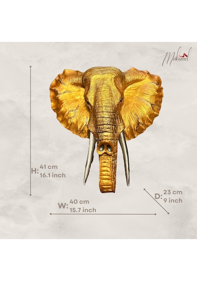 Jumbo Afrika Duvar Fili, Baş Heykeli, Şimdiye Kadar Görülen En