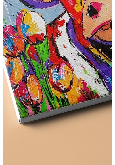 Webstyle Sayılarla Boyama Seti Kasnaklı Inek Ve Laleler 40 X 50 Cm