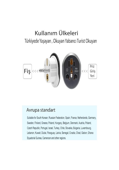 Şahnet Japonya Türkiye Çevirici Adaptör N11.721