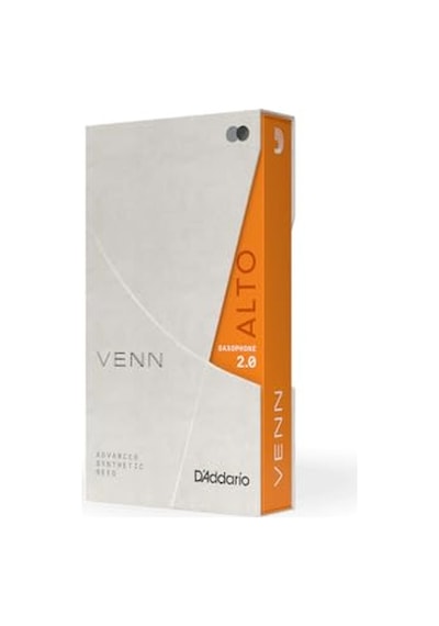 D'addario Venn G2 Sentetik Alto Saksafon Kamışları - Polimer Elyafların Gelişmiş Sentetik Kamış Yapısına Sahip Alto Saks Kamışları, Reçine, Doğal Kamış - Mukavemet 2.0