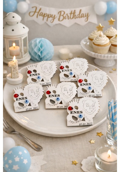 Doğum Günü İçin Aslan Temalı Magnet Kişiye Özel 25 Adettirno 23