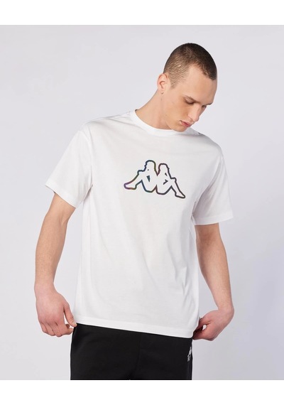 Kappa Logo Brian T-shirt Erkek Beyaz Regular Tişört Siyah