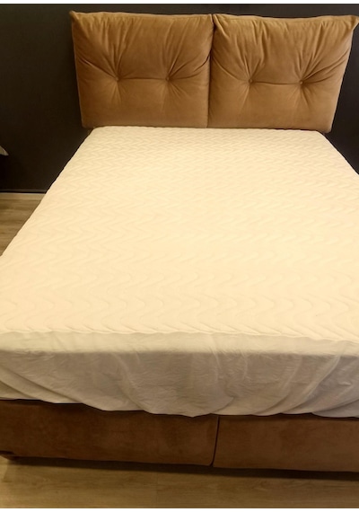 Alez Fitted Model Full Kenar Yatak Koruyucu Lastikli 90x190 Pamuk Beyaz Renk El Yapım