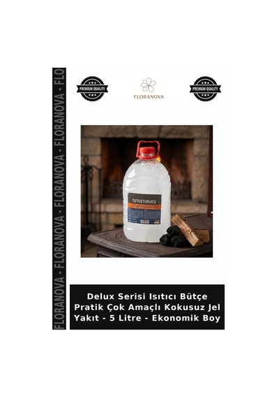 Delux Serisi Isıtıcı Bütçe Pratik Çok Amaçlı Kokusuz Jel Yakıt - 5 Litre - Ekonomik Boy