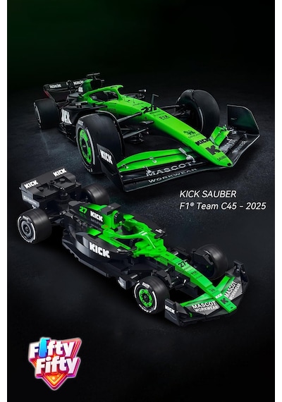 Cada Sauber F1 C45 2025 Formula Aracı 1/24 Scale -c55082w 348 Parça Oyuncak Yapım Seti Blok Araba