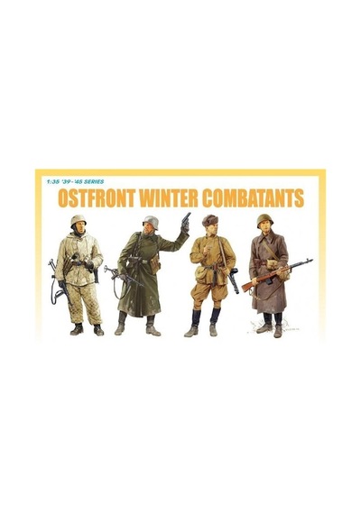 Dragon 6652 1/35 Ölçek, Ostfront Kış Savaşçıları 1942-43 Asker Figürleri Plastik Model Kiti-48692