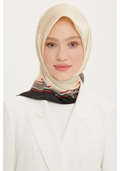 Armine Nostalji Serisi Twill İpek Eşarp 8724d-09 Gold