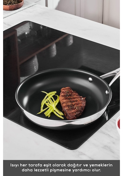 Karaca  Plasma Steel 3Ply İndüksiyon Tabanlı Çelik Tava 30 Cm