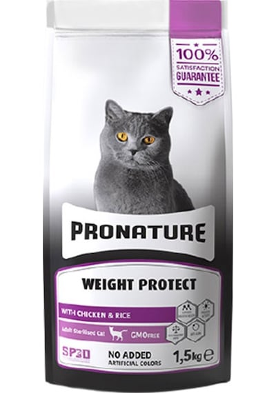 Pronature Kilo Kontrolü İçin Tavuklu ve Pirinçli Kısırlaştırılmış Yetişkin Kedi Maması 1500 G