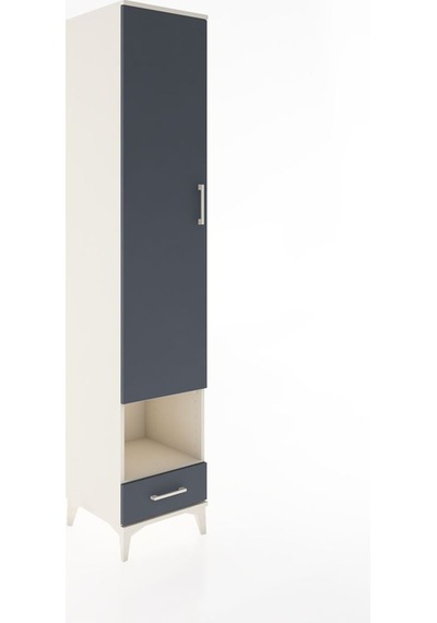 Hyperion Dolap 4 Raflı Tek Çekmeceli Tek Askılı 44x44x221 Aytaşı-antrasit Aytası