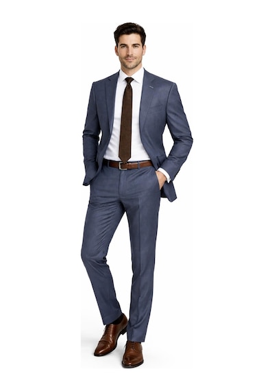 Suitmen Erkek Armürlü 4 Drop Çift Yırtmaçlı Takım Elbise Bgl-st05330 İndigo