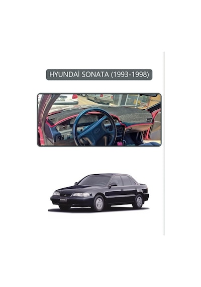 Hyundai Sonata 1993-1998torpido Koruma Halısı Gri Kenar