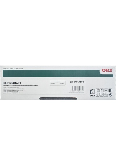 Tonerbank Okı B431/Mb491 Siyah Toner 44917608 ( 12.000 Sayfa )