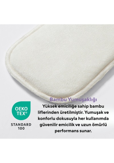 Bambino Mio Yıkanabilir Bebek Bezi Yedek Emici Takviye Pedi Booster 3'lü Paket Standart
