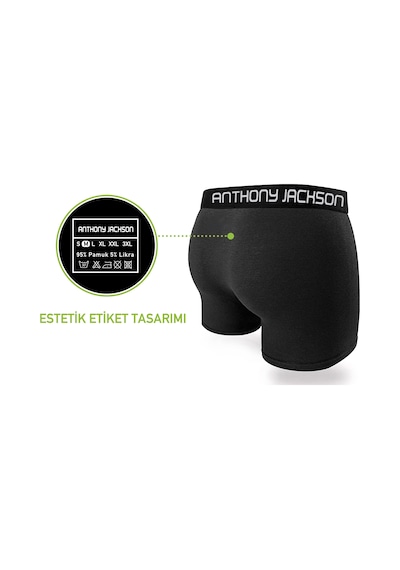 Anthony Jackson Likralı Premium Erkek Boxer Thomas 6'lı