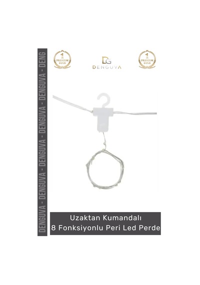 Led 8 Fonksiyonlu Günışığı Kumandalı Dekoratif Aydınlatma Şık Perde Peri Led 3 Mt X 3 Mt - 1 Adet Çok Renkli