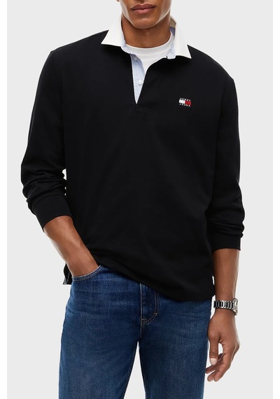 Tommy Jeans Logolu % 100 Pamuk Relaxed Fit Düğmeli Polo Yaka Sweat Erkek Polo Yaka Sweat Dm0dm23070 Bds Siyah Tommy Jeans Logolu % 100 Pamuk Relaxed Fit Düğmeli Polo Yaka Sweat Erkek Polo Yaka Sweat Dm0dm23070 Bds Siyah