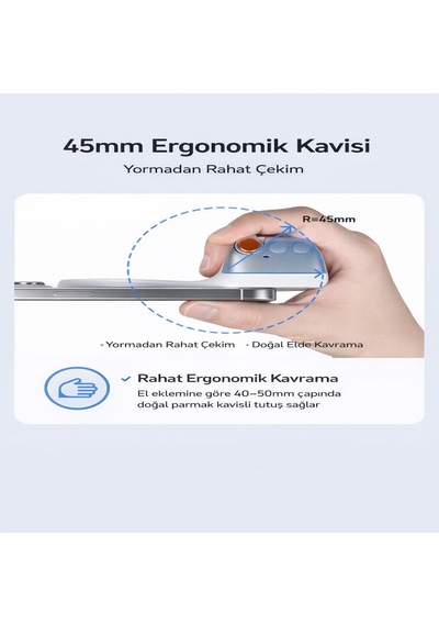 Magsafe Kamera Tutuş Aparatı Manyetik Telefon Tutucu 2 Kademeli Deklanşör Zoom Kontrol Bluetooth Uzaktan Kumandalı