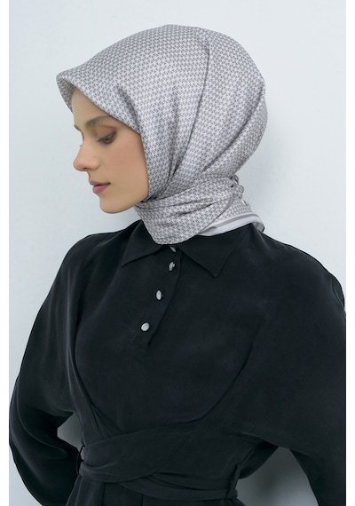 Armine Saf İpek Sura Eşarp-2026 İlkbahar-yaz- 952800d Gümüş Gri
