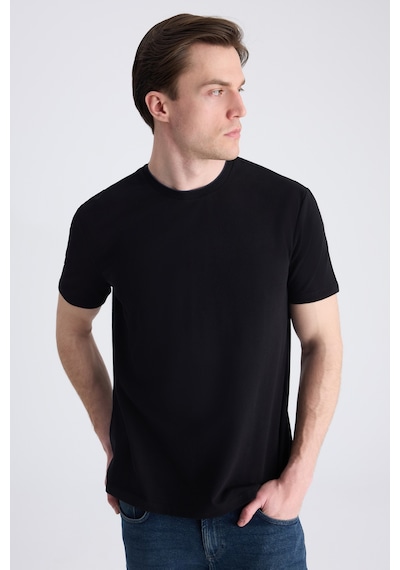 D's Damat Ds Damat Regular Fit Siyah Düz %100 Pamuklu T-shirt 4hc1400110372 001 D's Damat Ds Damat Regular Fit Siyah Düz %100 Pamuklu T-shirt 4hc1400110372 001