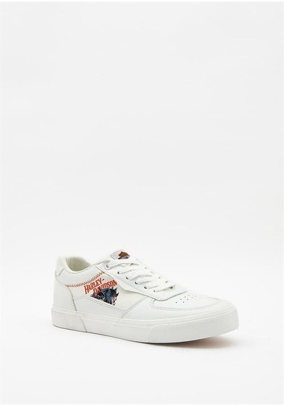 Harley Davidson 023m100380 Orlando White/tekstil Deri Erkek Sneaker 001
