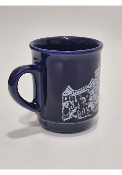 Vintage Nürnberg Christkindlesmarkt Tasarımlı Porselen Kupa 9,5cm 007 Çok Renkli