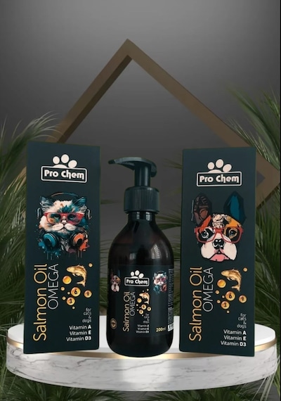 Pro Chem Kediler Ve Köpekler Için Somon Yağı Omega 3-6-9 Ve A-e-d