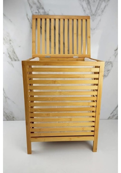 Bambu Çamaşır Kirli Sepeti Banyo Düzenleyici Db-0034 Diğer
