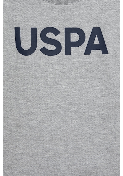 U.S. Polo Assn. Erkek Çocuk Gri Melanj Bisiklet Yaka Sweatshirt 50289143-VR086