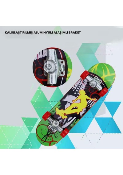 Mini Parmak Kaykay Sök Tak Aksesuarlı 3+ Yaş Çok Renkli