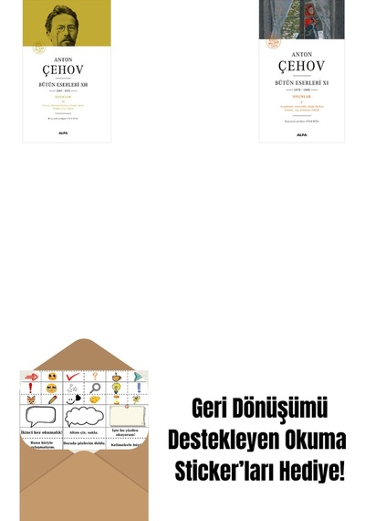 Anton Çehov Bütün Eserleri 12 Ciltli + Anton Çehov Bütün Eserleri 11 + Okuma Sticker'ları