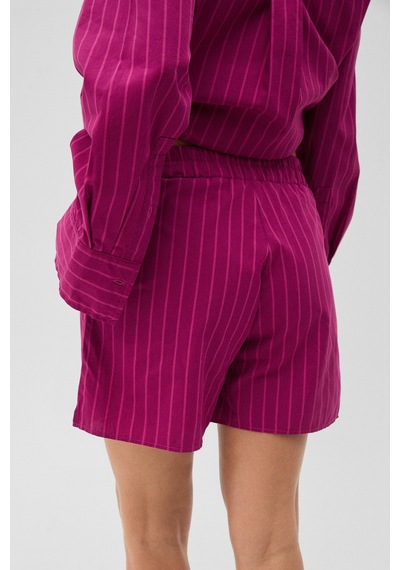 Grımelange Grimelange Lıya Kadın Oversize %100 Pamuk Şort Ve Gömlek Fuşya Çizgili Alt-üst Takım Grımelange Grimelange Lıya Kadın Oversize %100 Pamuk Şort Ve Gömlek Fuşya Çizgili Alt-üst Takım