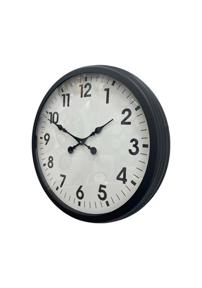 60 Cm Siyah Metal Duvar Saati 11