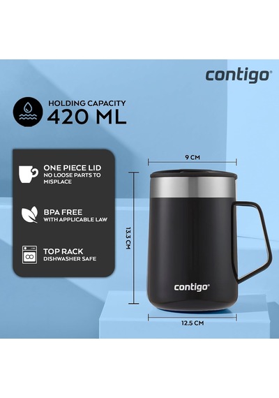 Streeterville Vakumlu Masa Kupasi 420 Ml Siyah Çok Renkli