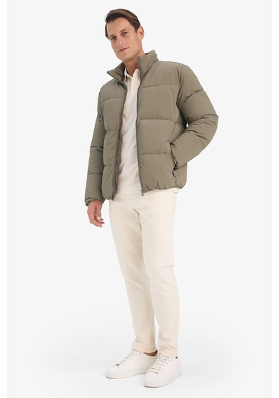 Defacto Regular Fit Dik Yaka Fermuarlı Su Geçirmez Mont F0307ax25wnkh401 Haki