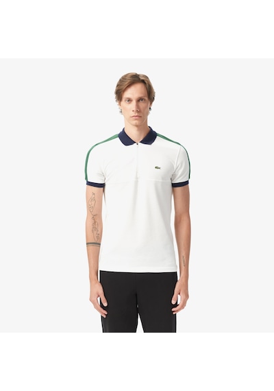 Lacoste Erkek Regular Fit Renk Bloklu Polo Beyaz
