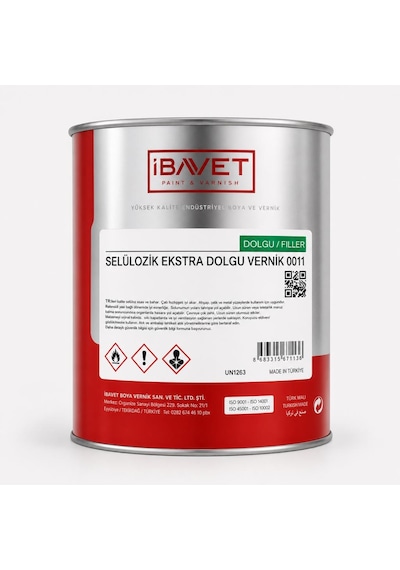 İbavet Selülozik Extra Dolgu Vernik 2.5 Lt Şeffaf