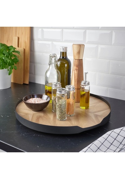 Ikea Småäta Döner Servis Tepsisi 42 X 5 Cm Kahverengi Siyah Çok Renkli