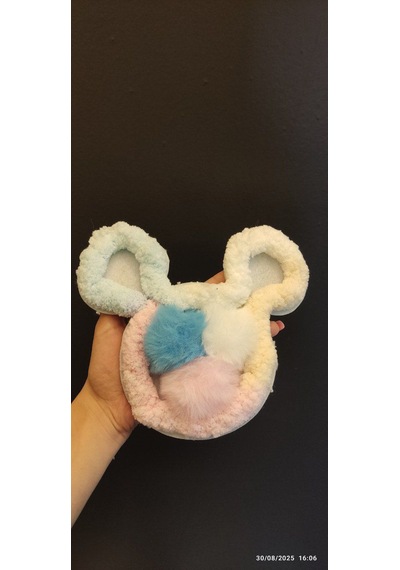 Peluş Ponponlu Ayı Kafası Arma 21x21 Cm