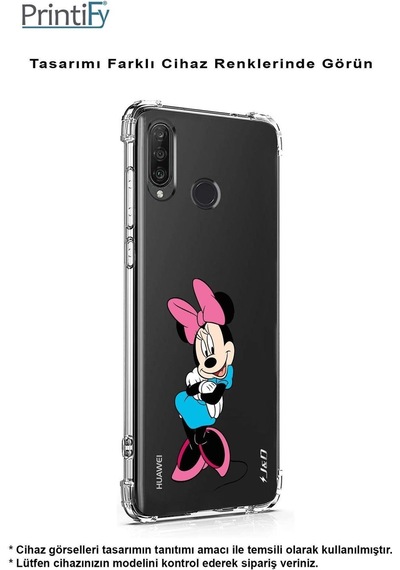 Samsung Galaxy M15 İle Uyumlu Mickey Mouse 4 Baskılı Şeffaf Köşe Korumalı Antişok Kılıf