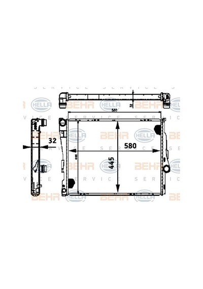 Mahle-knecht-behr Cr457000p Motor Su Radyatörü Man.sanz.premıum Line Bmw E46 Z4 M43 M47 M54 N40 N45 S53 80767bw