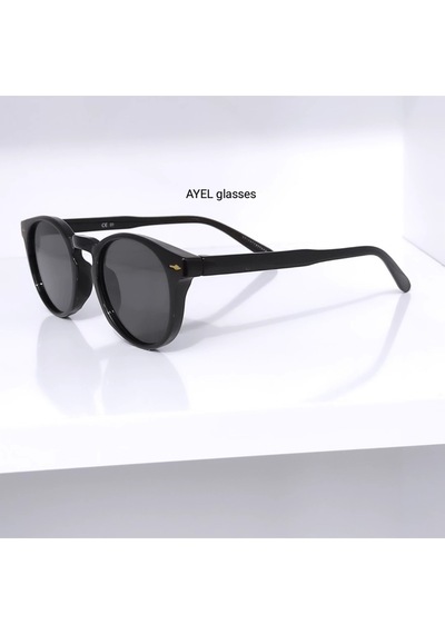 Siyah Oval Unisex Güneş Gözlüğü Çok Renkli