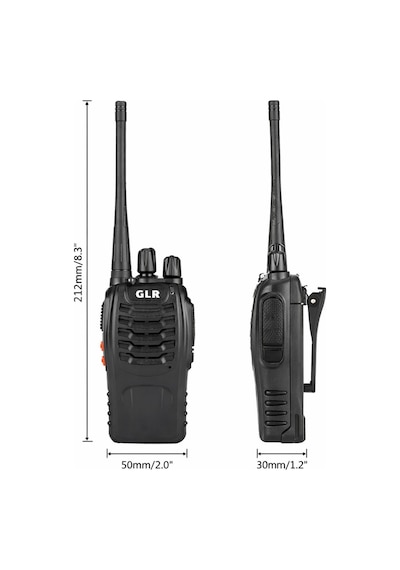 Glr Bf-888s Uhf El Telsizi - 1500 Mah Batarya, El Fenerli 16 Kanal 2 Adet