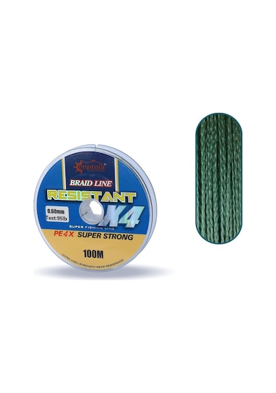 Captain Resistant PE 4 Kat İp Misina 100 M Yeşil 0.70 MM