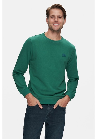 Ucla Suerte Yeşil Bisiklet Yaka Kauçuk Standard Fit Erkek Sweatshirt Yeşil